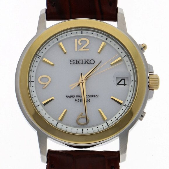 WATCH SEIKO SBTM192 7B52-0AGO Spirit Silver SS/leather SOL - Picture 1 of 9